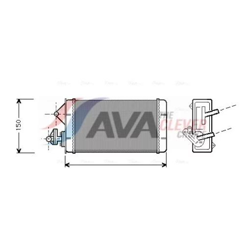 Výmenník tepla vnútorného kúrenia AVA QUALITY COOLING FT6087