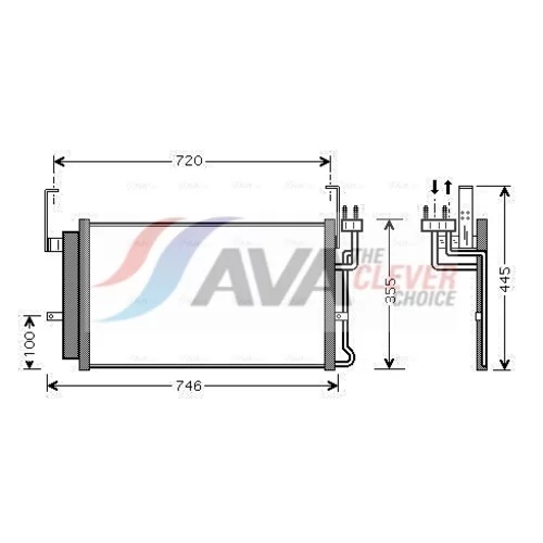 Kondenzátor klimatizácie AVA QUALITY COOLING HY5084D