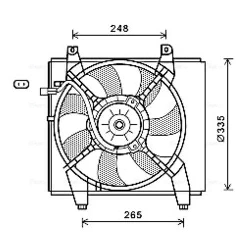 Ventilátor chladenia motora AVA QUALITY COOLING HY7512