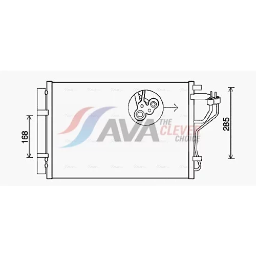 Kondenzátor klimatizácie AVA QUALITY COOLING HYA5308D