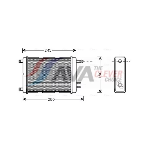 Výmenník tepla vnútorného kúrenia AVA QUALITY COOLING IV6031