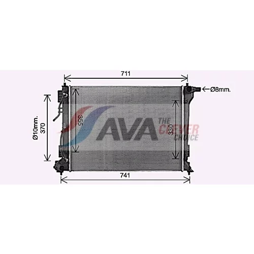 Chladič motora AVA QUALITY COOLING KA2318 - obr. 1