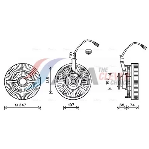 Spojka ventilátora chladenia AVA QUALITY COOLING MNC070