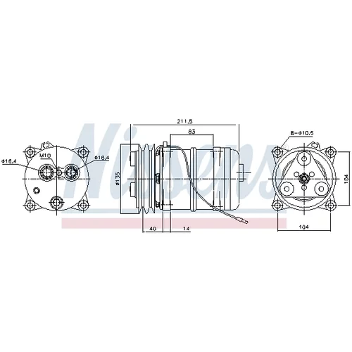 Kompresor klimatizácie AVA QUALITY COOLING MNK163 - obr. 1