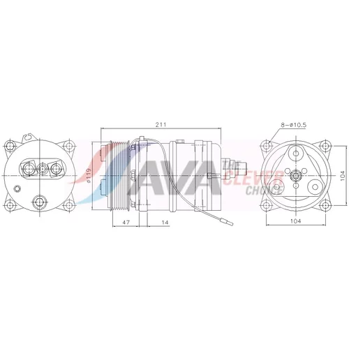 Kompresor klimatizácie AVA QUALITY COOLING MNK164