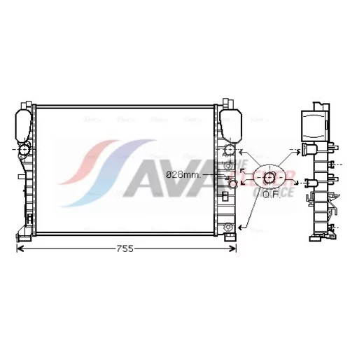 Chladič motora AVA QUALITY COOLING MSA2394