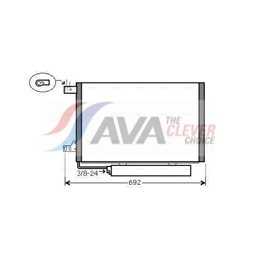 Kondenzátor klimatizácie AVA QUALITY COOLING MSA5386D