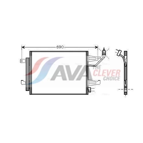 Kondenzátor klimatizácie AVA QUALITY COOLING MTA5177D