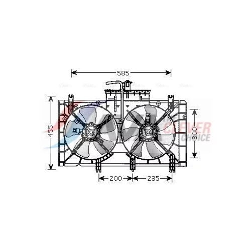 Ventilátor chladenia motora AVA QUALITY COOLING MZ7537