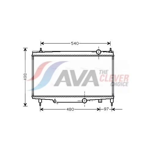 Chladič motora AVA QUALITY COOLING PE2229