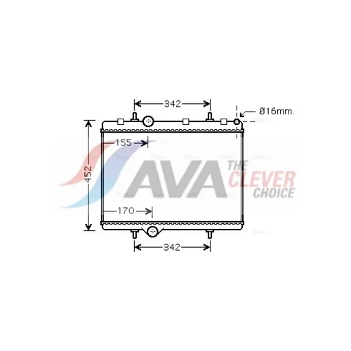 Chladič motora AVA QUALITY COOLING PE2281