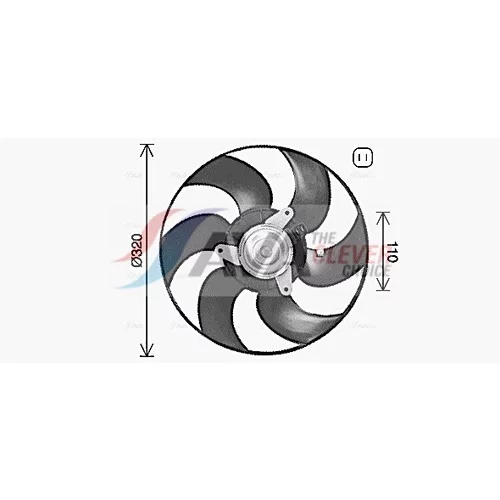 Ventilátor chladenia motora AVA QUALITY COOLING PE7563