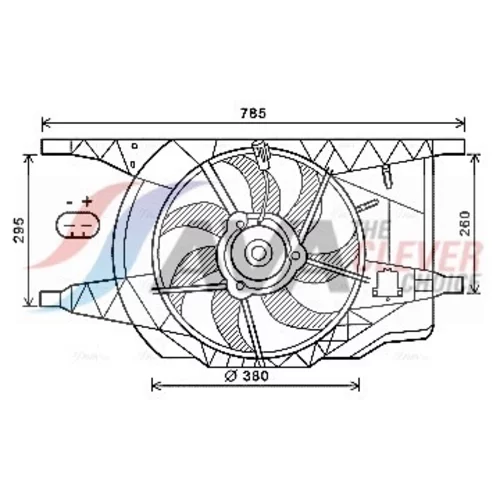 Ventilátor chladenia motora AVA QUALITY COOLING RT7546