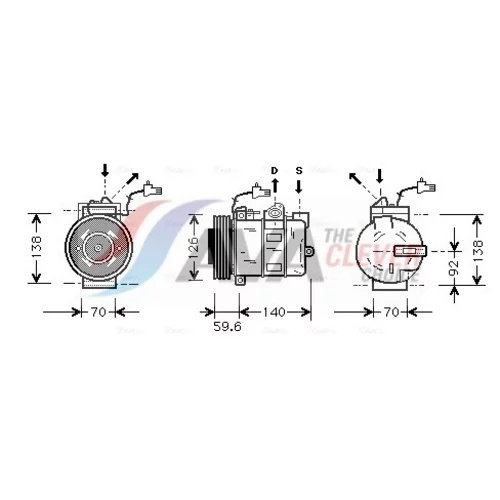 Kompresor klimatizácie AVA QUALITY COOLING SBAK054