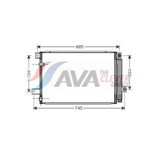 Kondenzátor klimatizácie AVA QUALITY COOLING TOA5409D