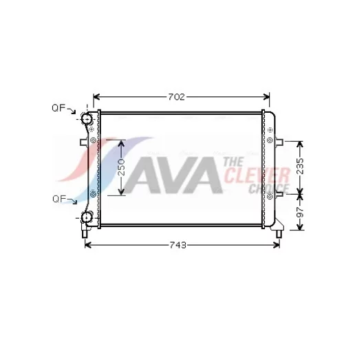 Chladič motora AVA QUALITY COOLING VN2204