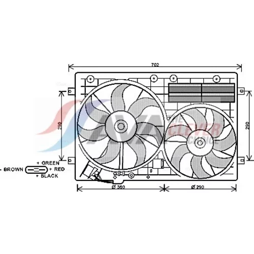 Ventilátor chladenia motora VN7529 (AVA QUALITY COOLING)