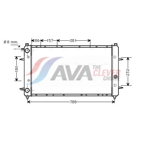 Chladič motora AVA QUALITY COOLING VNA2114