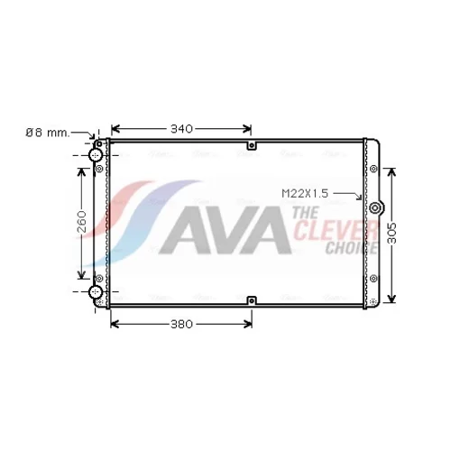 Chladič motora AVA QUALITY COOLING VNA2245