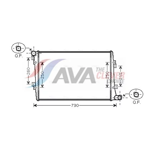 Chladič motora AVA QUALITY COOLING VNA2255