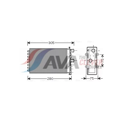 Výmenník tepla vnútorného kúrenia AVA QUALITY COOLING VNA6239