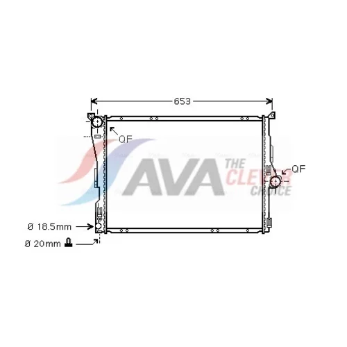 Chladič motora AVA QUALITY COOLING BW2304