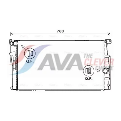 Chladič motora AVA QUALITY COOLING BW2446