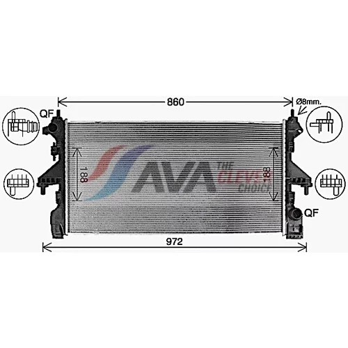 Chladič motora AVA QUALITY COOLING CN2321 - obr. 1