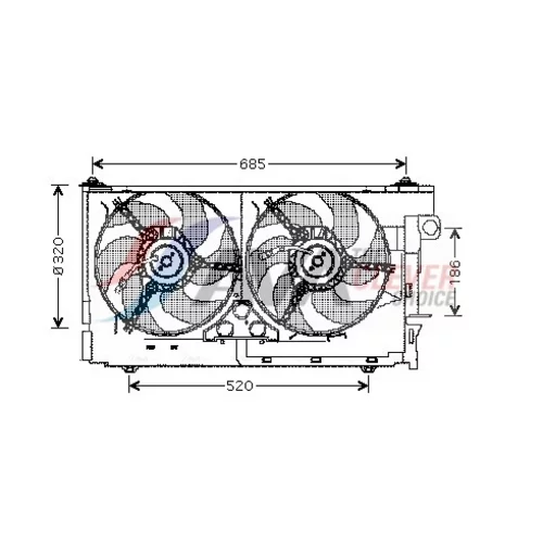 Ventilátor chladenia motora AVA QUALITY COOLING CN7516