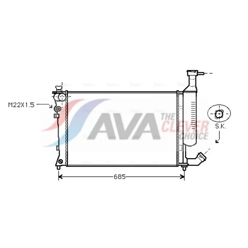 Chladič motora AVA QUALITY COOLING CNA2168