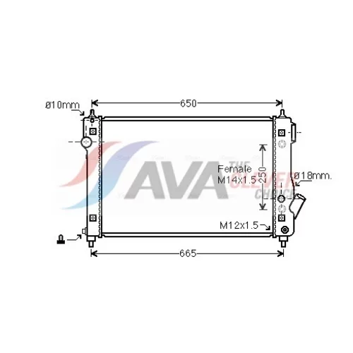 Chladič motora AVA QUALITY COOLING DW2087