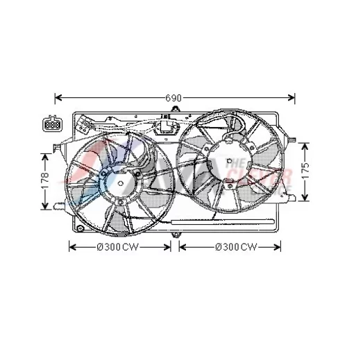 Ventilátor chladenia motora AVA QUALITY COOLING FD7510