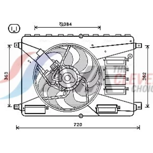 Ventilátor chladenia motora AVA QUALITY COOLING FD7556