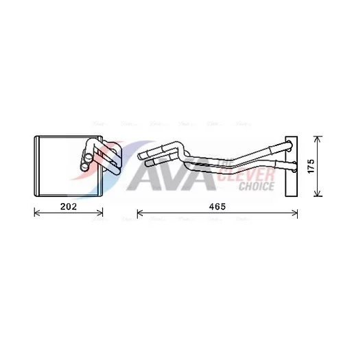 Výmenník tepla vnútorného kúrenia AVA QUALITY COOLING FDA6463