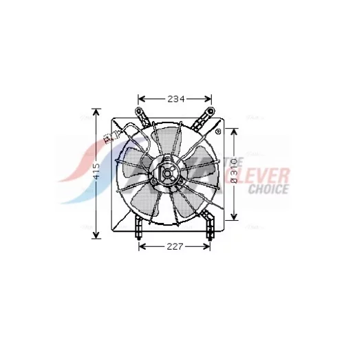 Ventilátor chladenia motora AVA QUALITY COOLING HD7510