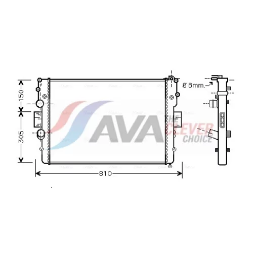 Chladič motora AVA QUALITY COOLING IVA2087