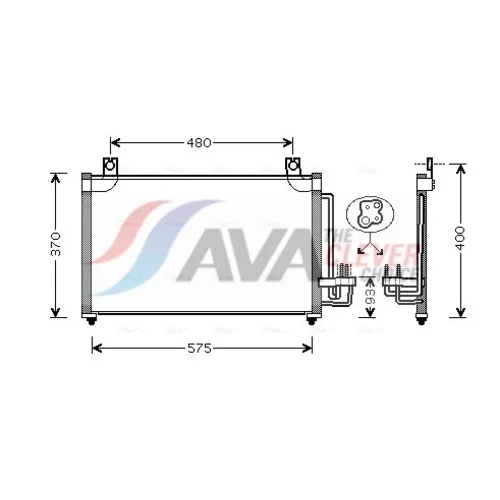 Kondenzátor klimatizácie AVA QUALITY COOLING KA5031