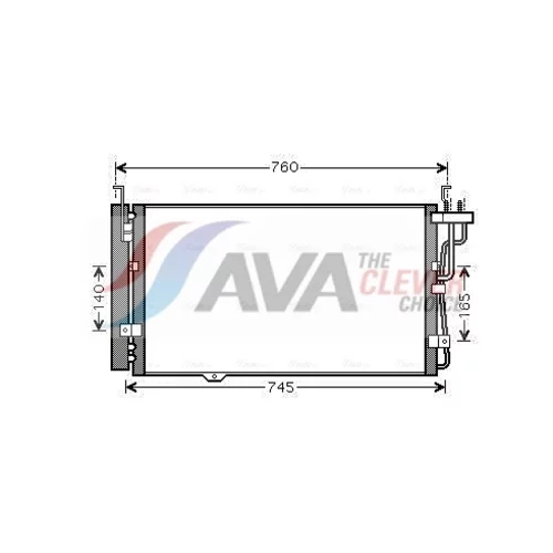 Kondenzátor klimatizácie AVA QUALITY COOLING KA5104D