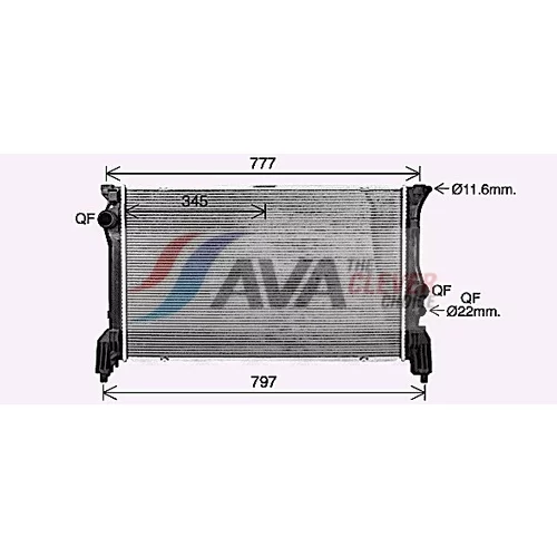 Chladič motora MS2725 (AVA QUALITY COOLING) - obr. 1