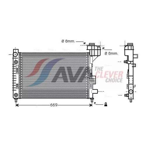 Chladič motora AVA QUALITY COOLING MSA2248