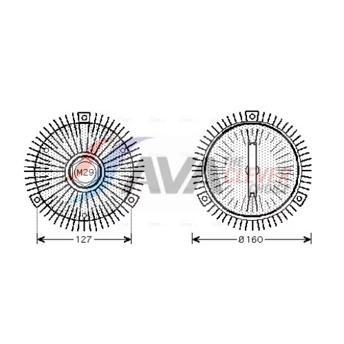 Spojka ventilátora chladenia AVA QUALITY COOLING MSC453