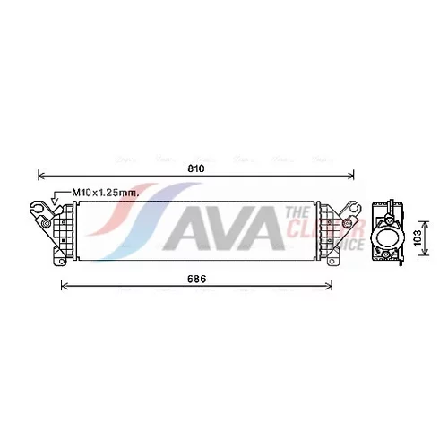 Chladič plniaceho vzduchu AVA QUALITY COOLING MZA4277