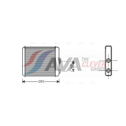 Výmenník tepla vnútorného kúrenia AVA QUALITY COOLING OL6260