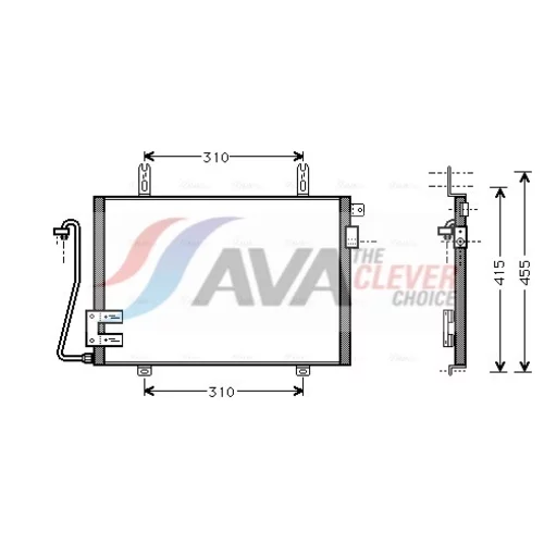 Kondenzátor klimatizácie AVA QUALITY COOLING RT5221