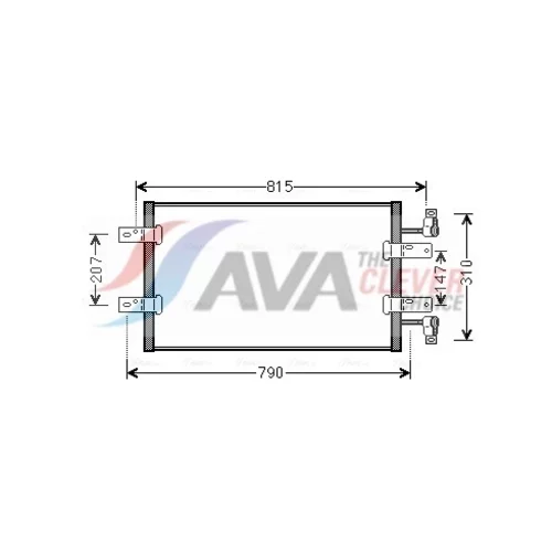 Kondenzátor klimatizácie AVA QUALITY COOLING RTA5451