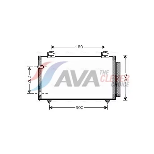 Kondenzátor klimatizácie AVA QUALITY COOLING TO5411D