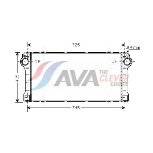 Chladič plniaceho vzduchu AVA QUALITY COOLING TOA4476