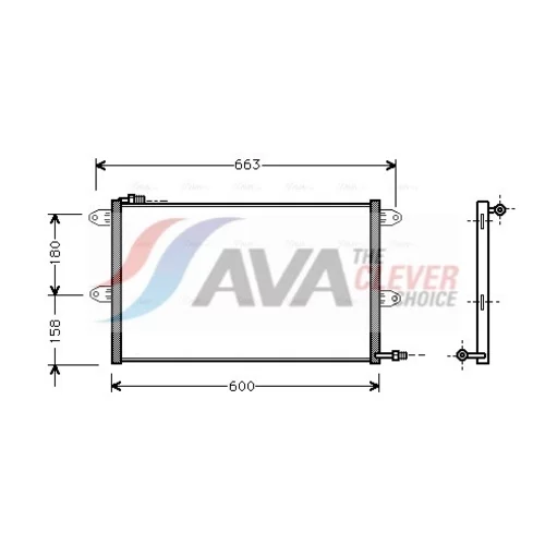 Kondenzátor klimatizácie AVA QUALITY COOLING VN5144