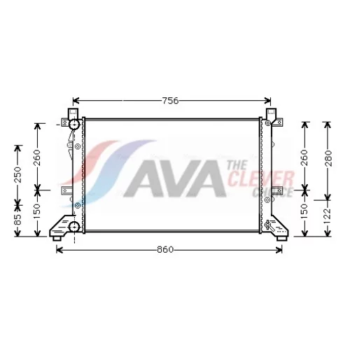 Chladič motora AVA QUALITY COOLING VNA2155