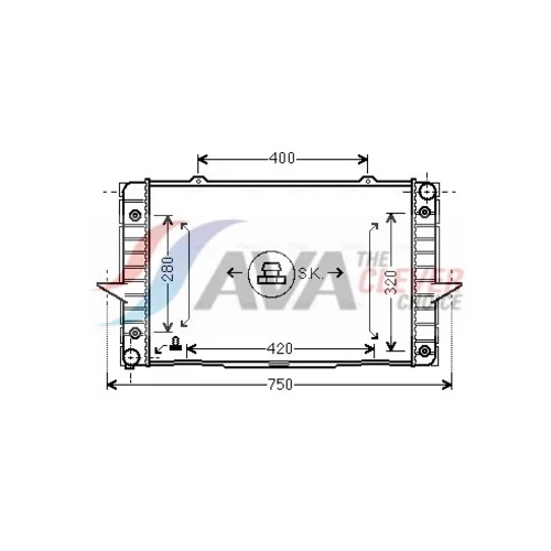 Chladič motora VO2093 (AVA QUALITY COOLING)